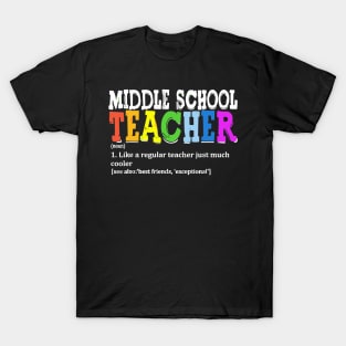 Cool Teacher Definition Gift Back to School Teacher Appreciation T-Shirt